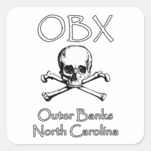 Sticker Carré OBX - Banques externes la Caroline du Nord