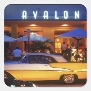 Sticker Carré Ocean Drive, South Beach, Miami Beach,