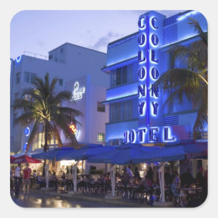 Sticker Carré Ocean Drive, South Beach, Miami Beach, 2