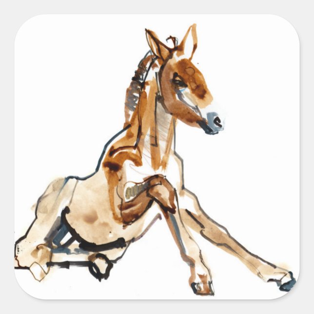 Sticker Carré Ochre Foal (Devant)