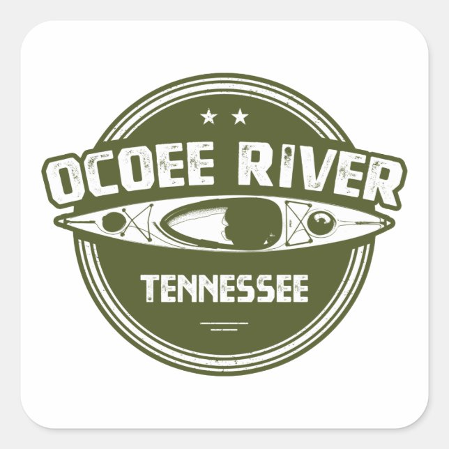 Sticker Carré Ocoee River, Tennessee (Devant)