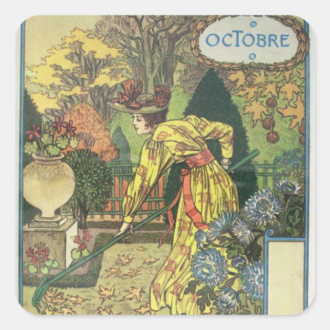 Sticker Carré octobre (Devant)