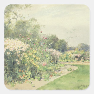 Sticker Carré Octobre Fleurs