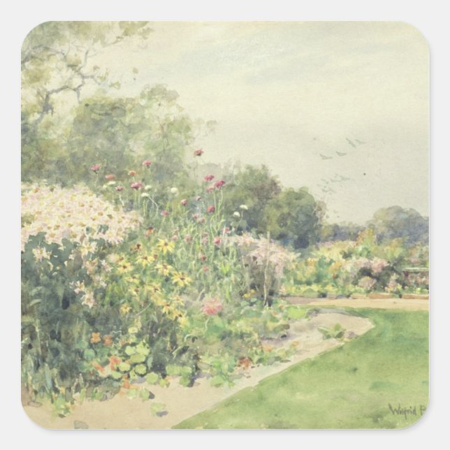 Sticker Carré Octobre Fleurs (Devant)