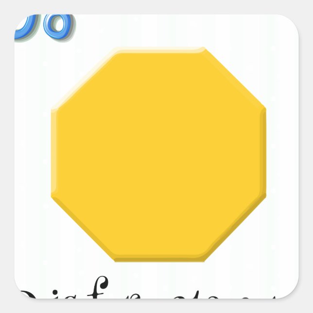 Sticker Carré Octogone (Devant)