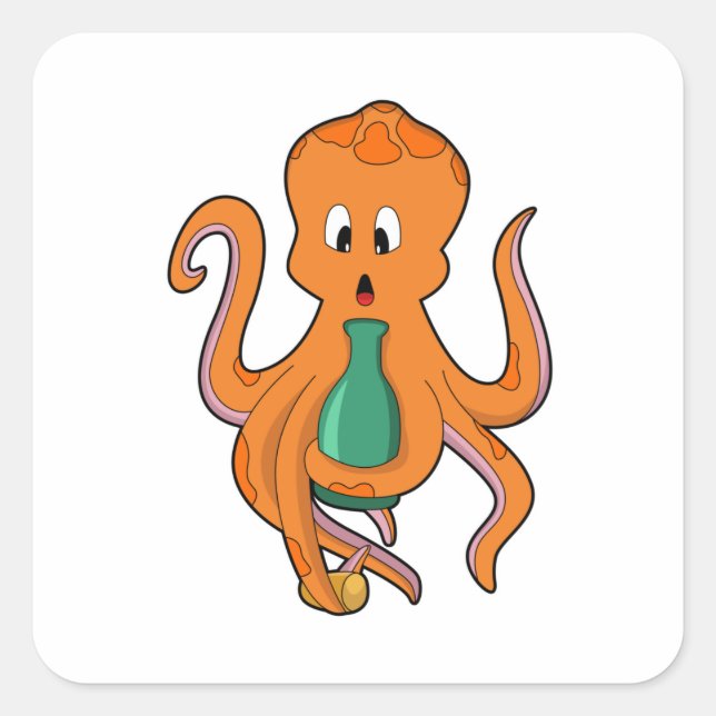 Sticker Carré Octopus avec bouteille.PNG (Devant)