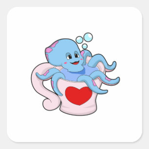 Sticker Carré Octopus avec Coeur Cup.PNG