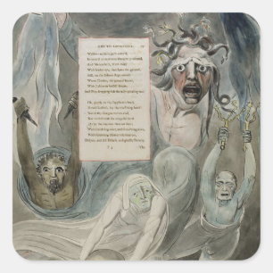 Sticker Carré Ode à l'adversité, de 'The Poems of Thomas Grey',