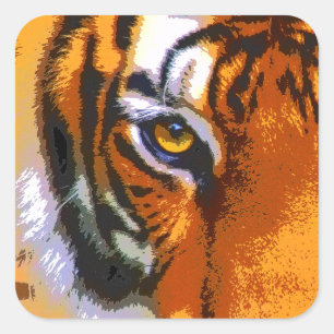 STICKER CARRÉ OEIL DE TIGRE