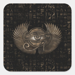 Sticker Carré OEil égyptien d'Horus - Wadjet or Vintage