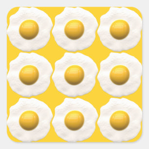 Sticker Carré Oeufs sur facile