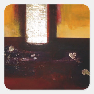 Sticker Carré Oeuvre Abstraite