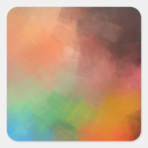 Sticker Carré Œuvre d'art abstraite Modèle moderne élégant vierg