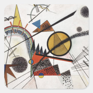 Sticker Carré Oeuvre de peinture Abstraite Kandinsky
