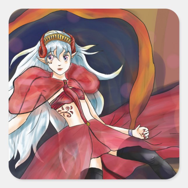 Sticker Carré OEuvre d'orientation - Mélodie (Devant)