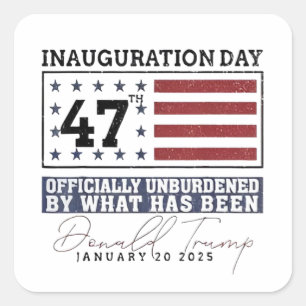Sticker Carré Officiellement Déchargé Par Ce Qui A Été Trump 47