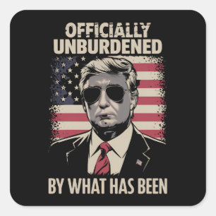 Sticker Carré Officiellement Délesté De Ce Que Trump 47 A Été