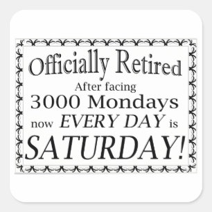 Sticker Carré Officiellement retiré