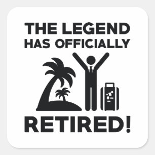 Sticker Carré Officiellement retiré