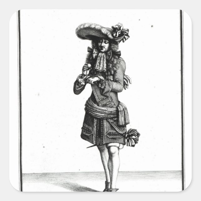 Sticker Carré Officier du roi, 1675 (Devant)