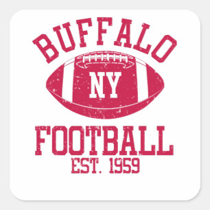 Sticker Carré Offre cadeau du fan de football de Buffalo