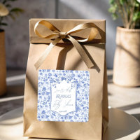 Oh bébé bleu toile croquis baby shower faveur