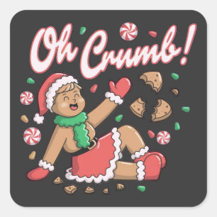 Sticker Carré Oh Crumbs Pain d'épice Féminin Périodique