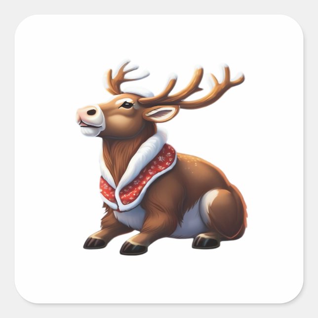 Sticker Carré Oh Deer Energetic Modern Design  (Devant)