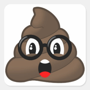 Sticker Carré Oh dunette Emoji w/Glasses