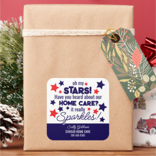 Sticker Carré Oh My Stars - Sparkling Home Care soignant