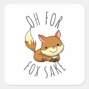 Sticker Carré Oh pour Fox Sake
