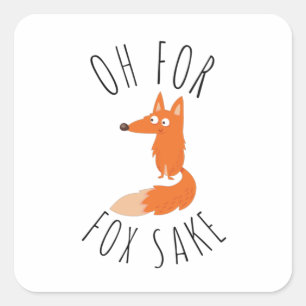 Sticker Carré Oh pour Fox Sake
