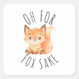 Sticker Carré Oh pour Fox Sake