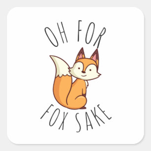 Sticker Carré Oh pour Fox Sake