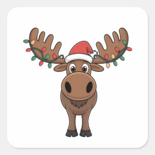 Sticker Carré Oie Feux d'arbre de Noël Fundy Noël Amour d'origna