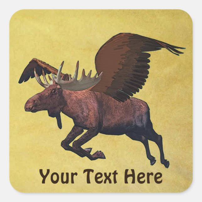 Sticker Carré Oie volante (Devant)