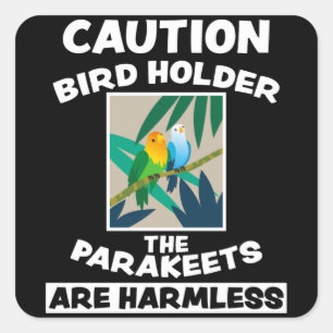 Sticker Carré Oiseau mignonne Animaux exotiques Design Oiseaux A
