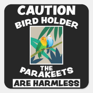Sticker Carré Oiseau mignonne Animaux exotiques Design Oiseaux A