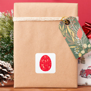 Sticker Carré Oiseaux de Pâques