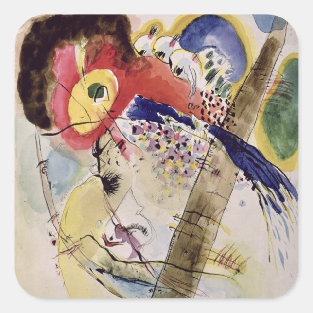 Sticker Carré Oiseaux exotiques, 1915 (Devant)