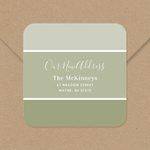 Sticker Carré Olive Green Paint Swatch Nouvelle adresse