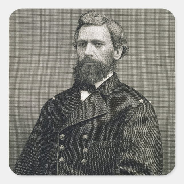Sticker Carré Oliver Otis Howard (1830-1909), gravé par Robert (Devant)