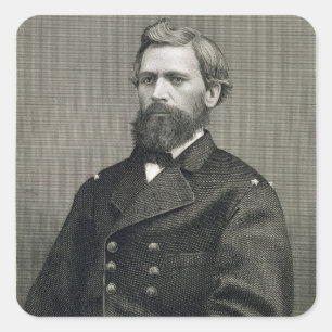 Sticker Carré Oliver Otis Howard (1830-1909), gravé par Robert