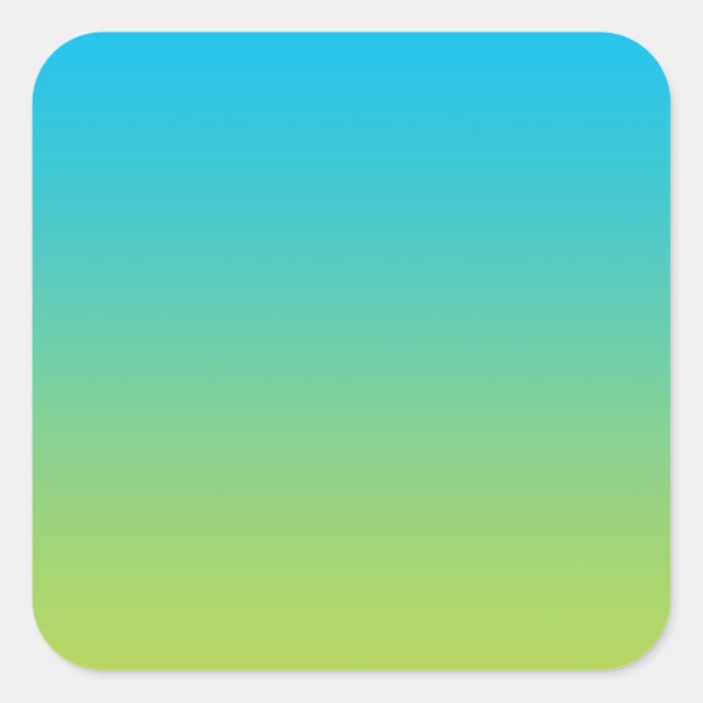 Sticker Carré Ombre bleue et verte (Devant)