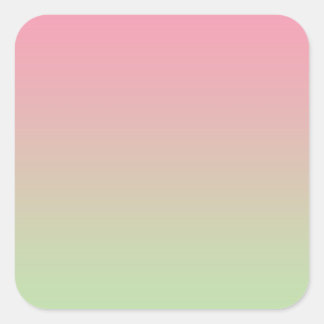 Sticker Carré Ombre rose et vert