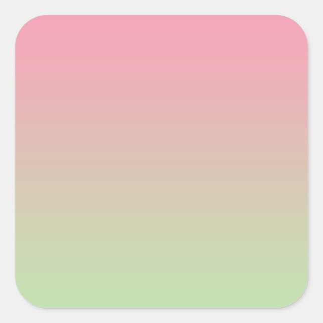 Sticker Carré Ombre rose et vert (Devant)