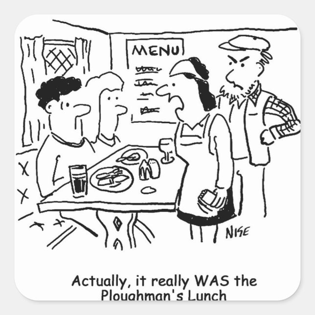Sticker Carré On dit aux couples qu'ils ont mangé le déjeuner de (Devant)
