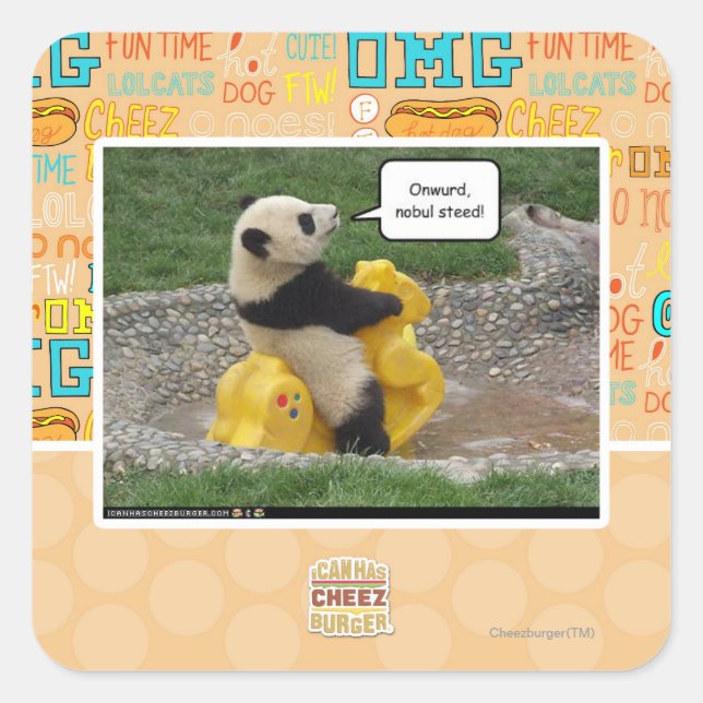 Sticker Carré Onwurd, nobul steed ! (Devant)