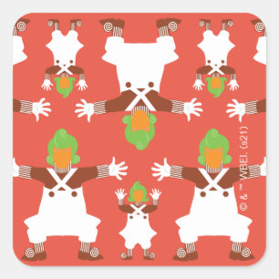 Sticker Carré Oompa Loompa Motif dansant