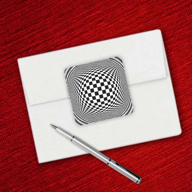 Sticker Carré Op. Art (Op Art Square Sticker)